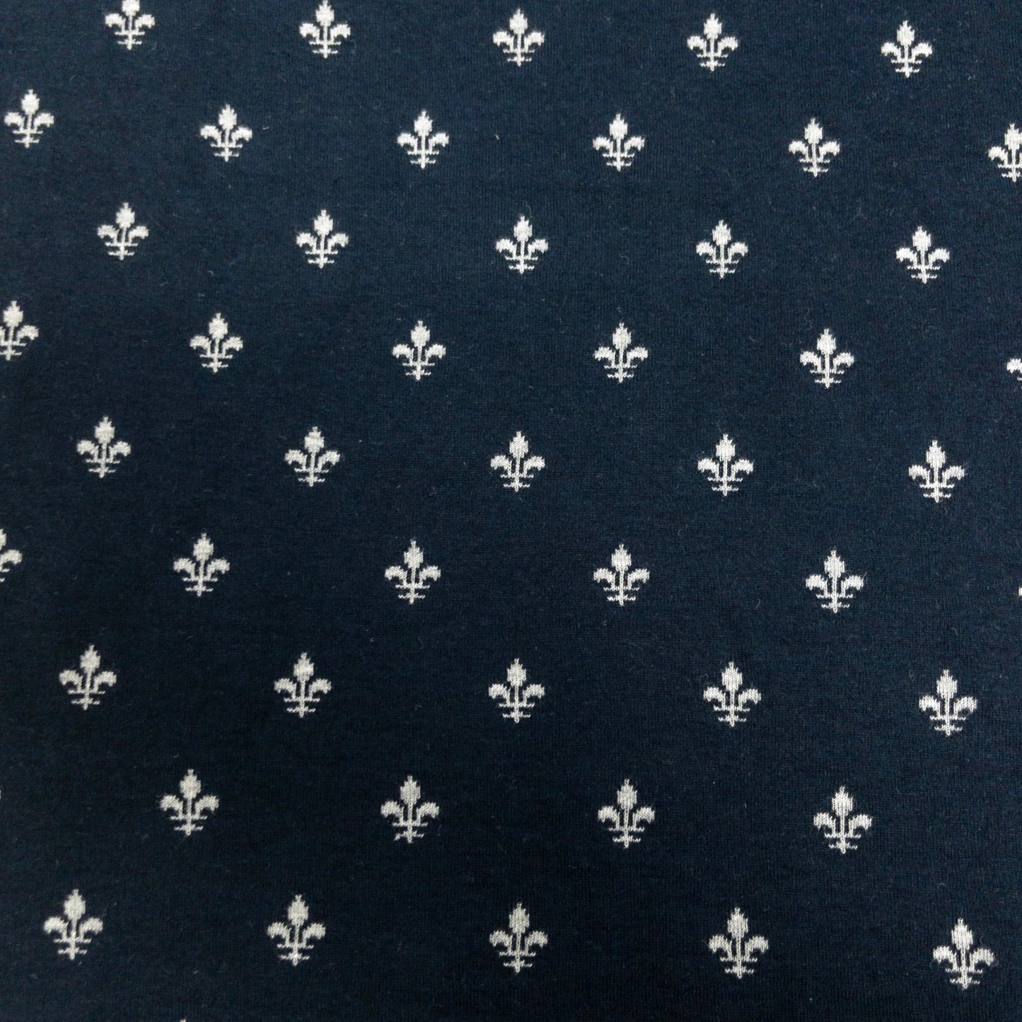 maffon | anchor navy gray 船錨 深藍+灰色 | cotton jacquard knit 雙面純棉提花針織 - 160cm