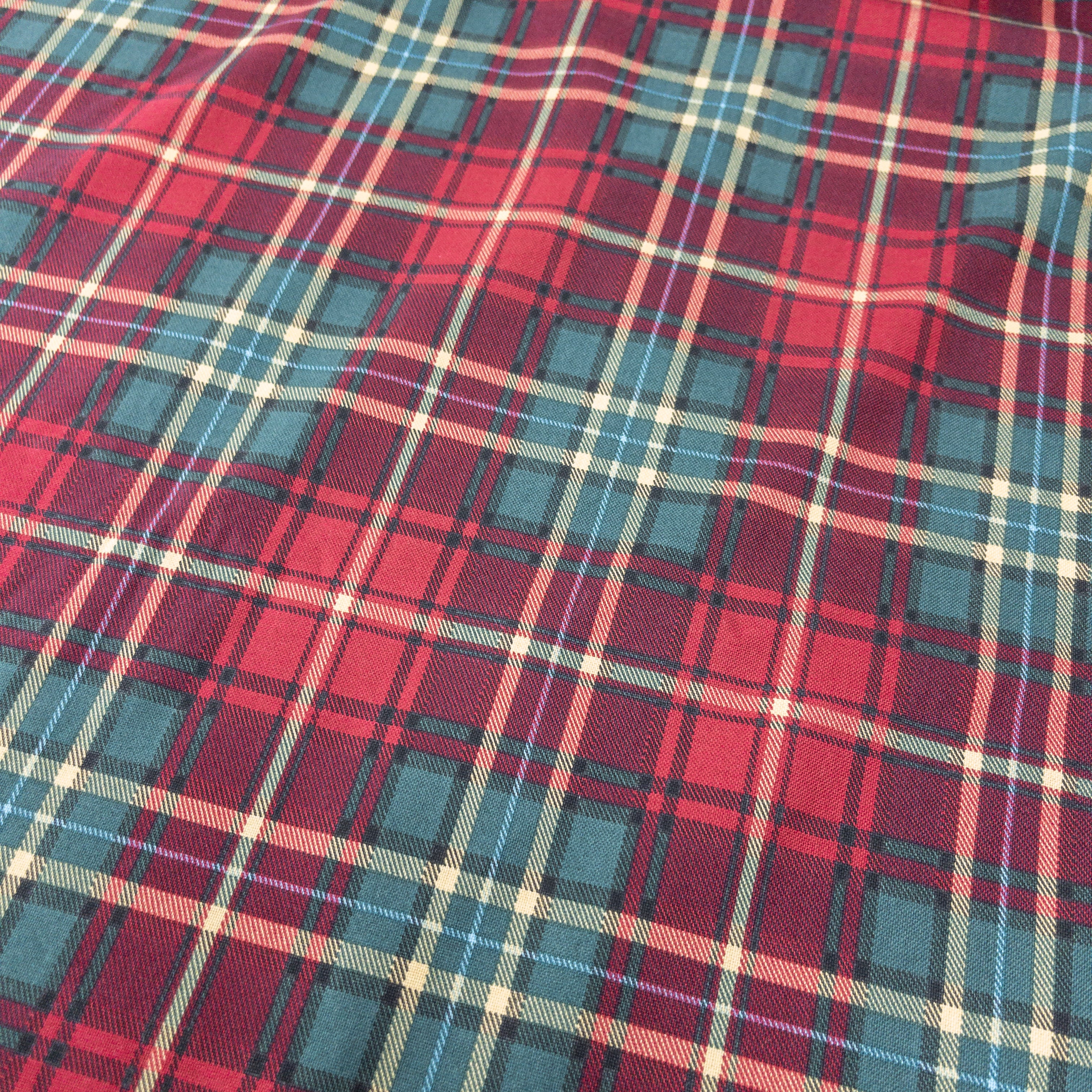 Korea | simple checkered pattern 聖誕 紅綠簡單線條格仔 格子 方格圖案 | cotton printed ...
