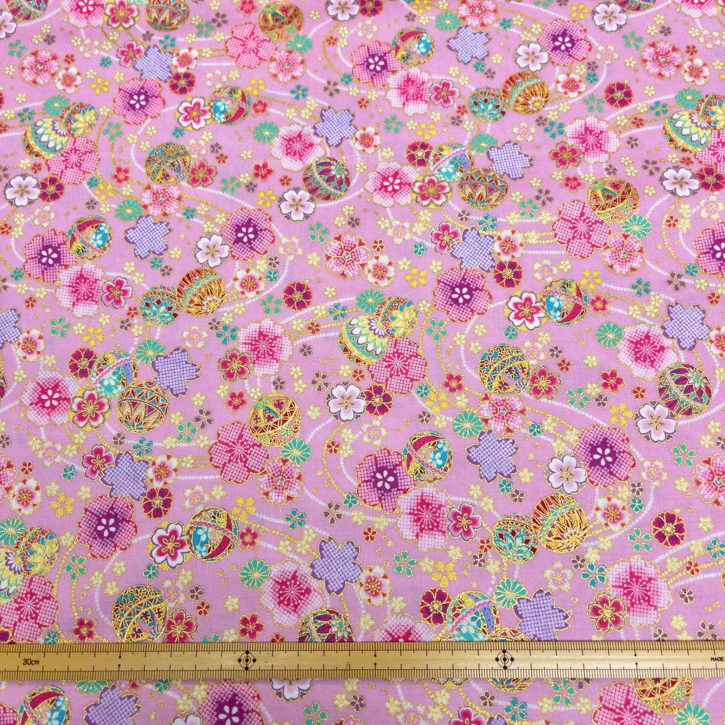 Japan | gilded Japanese sakura 燙金和風櫻花 | cotton printed sheeting