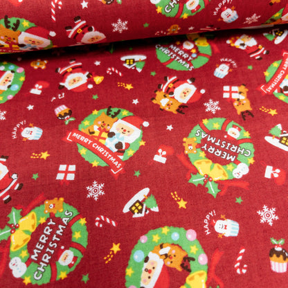 Japan | christmas decoration 聖誕圈 | cotton printed sheeting 純棉