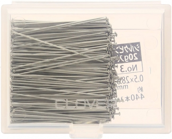 Clover silk pin 20g 薄布一般布用大頭針 20g - No.3 440pcs/box