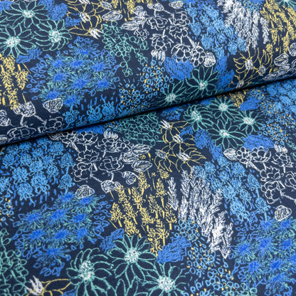 Japan | miscanthus blue flower sea 芒草藍花花海 | cotton linen 軟棉麻