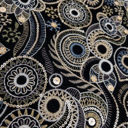 India | wheel embroidered fabric 圓輪花紋刺繡布