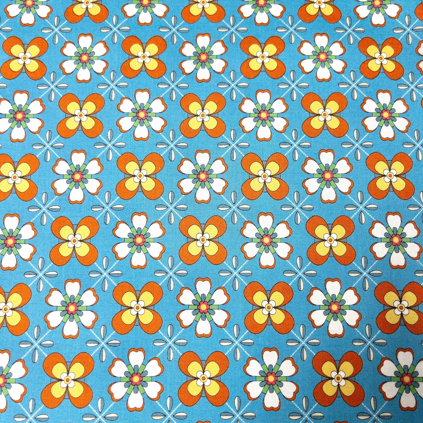 Japan | retro flower pattern 復古花圖案 | cotton printed sheeting 純棉