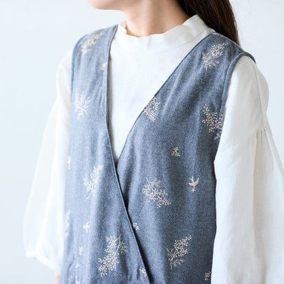 Japan | VIYELLA Mimosa 花束刺繡 | cotton yarn dyed embroidery 法蘭絨純棉