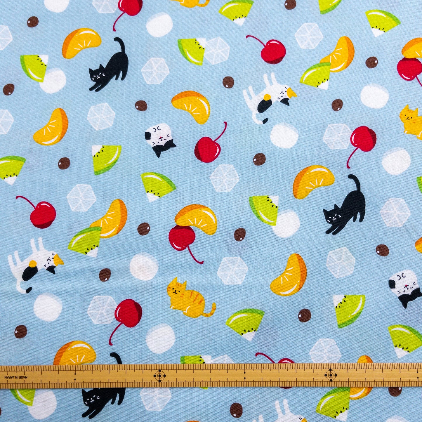 Japan | fruit cat 水果貓貓 | cotton printed sheeting 純棉