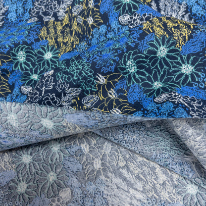 Japan | miscanthus blue flower sea 芒草藍花花海 | cotton linen 軟棉麻