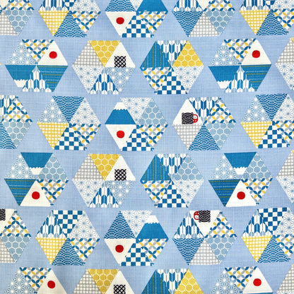 Japan | hexagon japanese pattern 六角和風圖案 | cotton printed dobby 竹節純棉