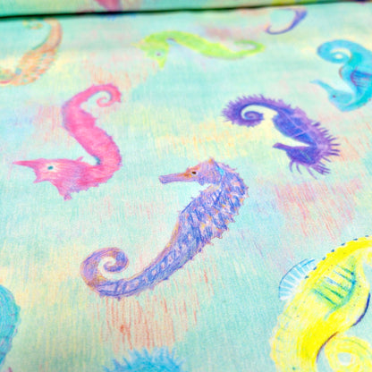 nora. | colorful seahorse 彩色海馬 | cotton printed sheeting 純棉