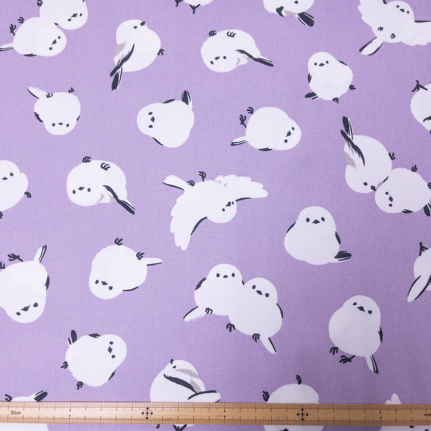 Japan | long-tailed tit dots 北海道小鳥「雪之妖精」| cotton printed oxford 純棉