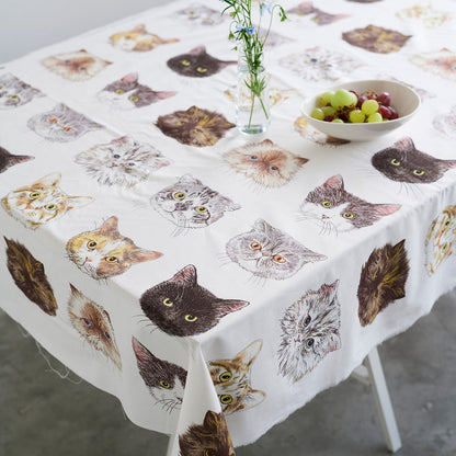Kokka | 365 cat. art cat faces 貓臉 | cotton printed sheeting 純棉