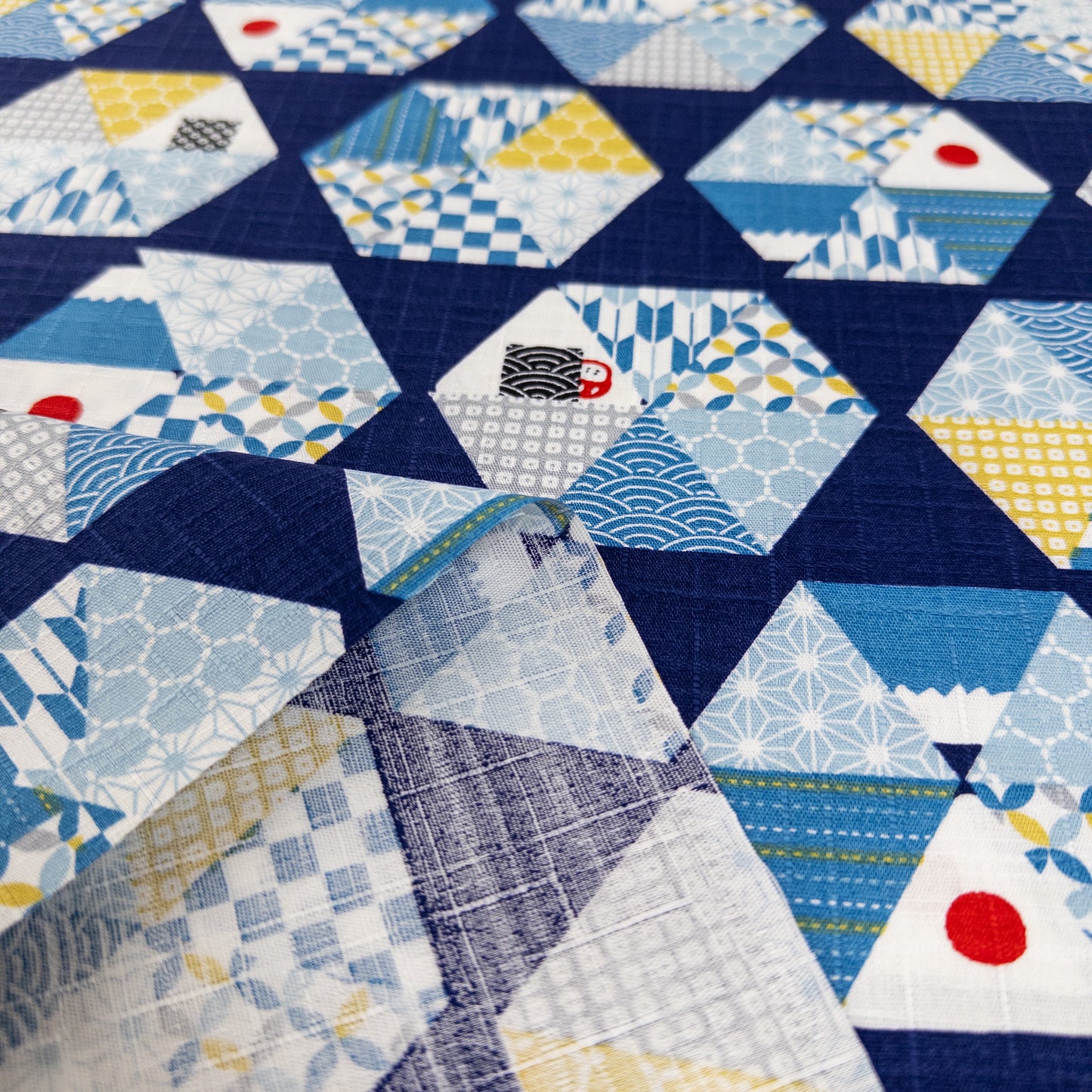 Japan | hexagon japanese pattern 六角和風圖案 | cotton printed dobby 竹節純棉