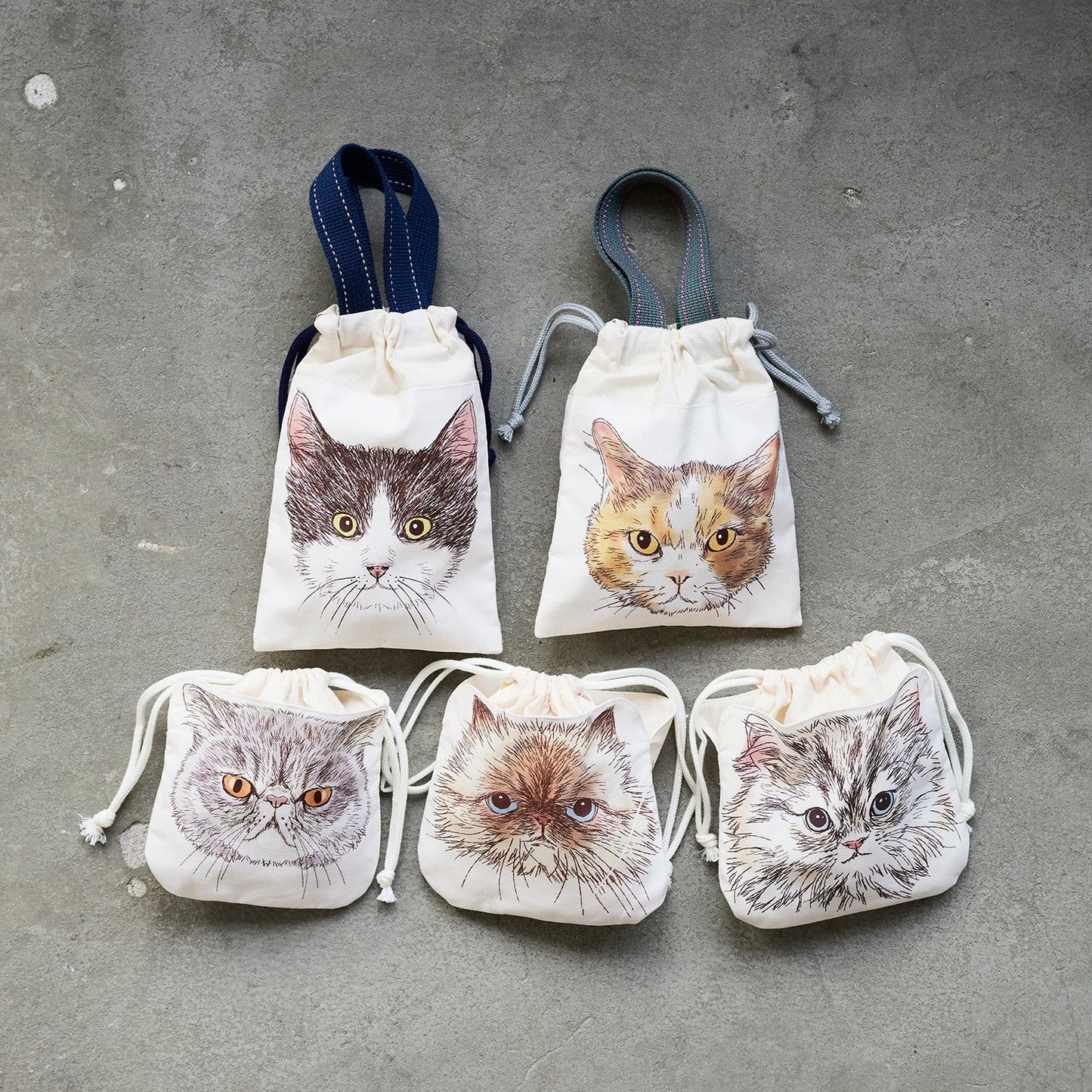 Kokka | 365 cat. art cat faces 貓臉 | cotton printed sheeting 純棉