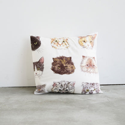 Kokka | 365 cat. art cat faces 貓臉 | cotton printed sheeting 純棉