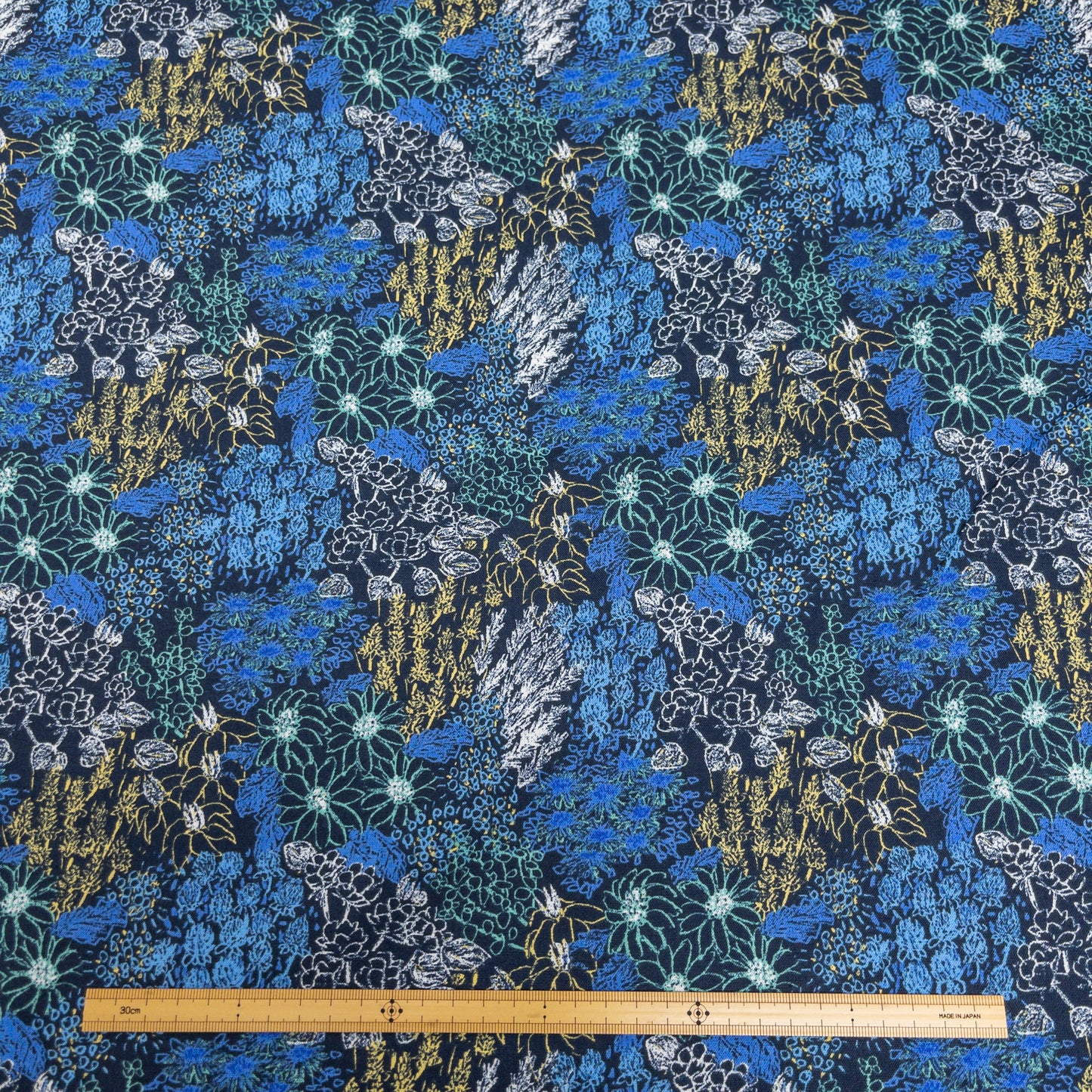 Japan | miscanthus blue flower sea 芒草藍花花海 | cotton linen 軟棉麻