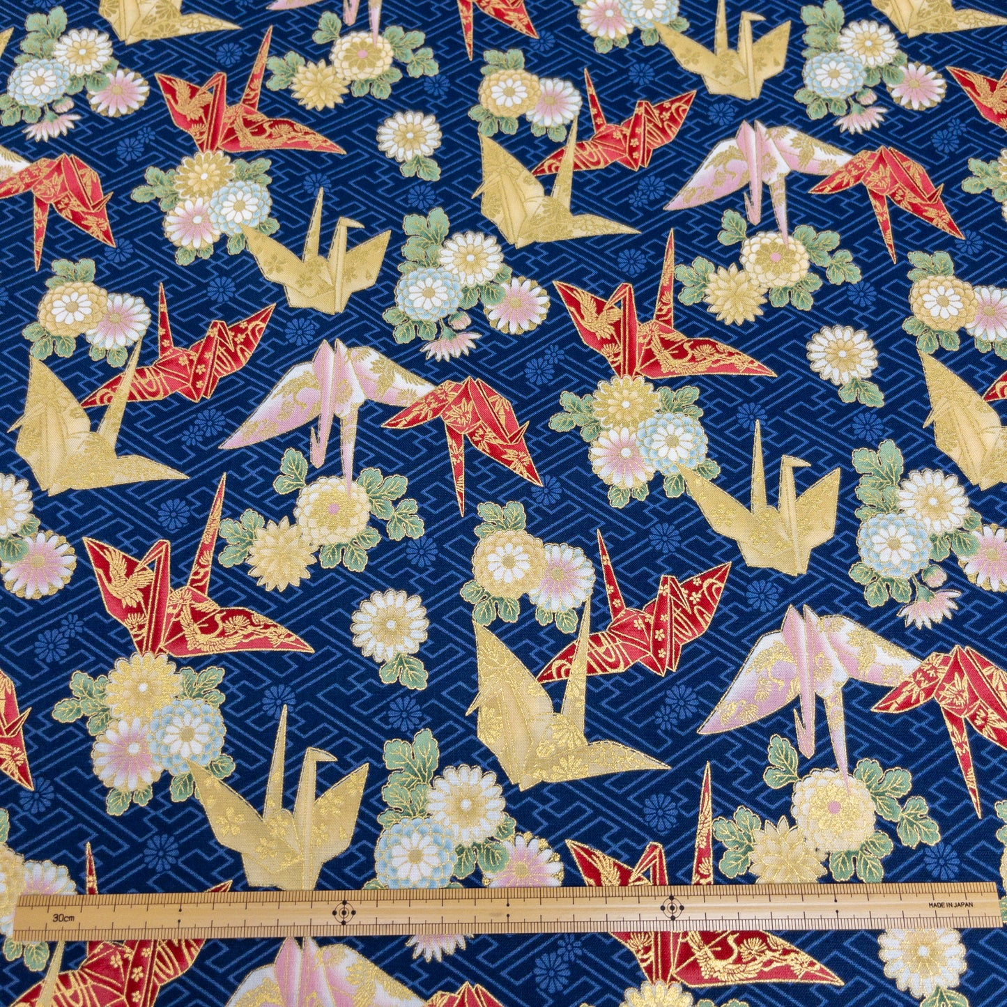 Japan | paper crane 燙金和風紙鶴 | cotton printed sheeting