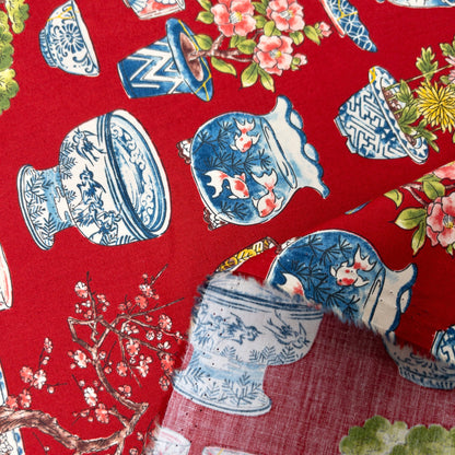 Japan | japanese seto ware 日式瀨戶燒 瓷器 | cotton printed sheeting 純棉