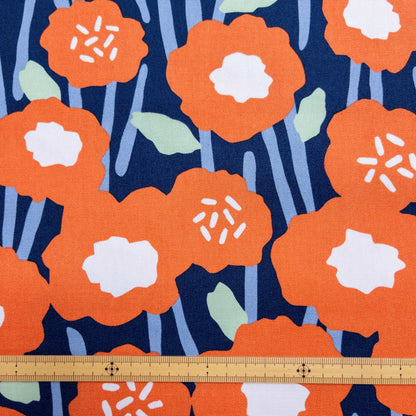Japan | Nordic floral pattern 北歐花 | durable water repellent cotton printed oxford 耐用撥水加工 純棉