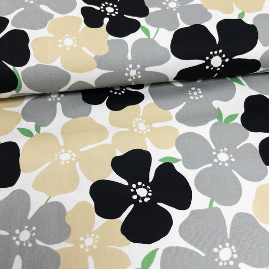 Japan | nordic flowers 北歐風花朵 | cotton printed oxford 純棉
