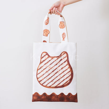 Japan | bread cat toast panel 麵包吐司貓貓定位布 | cotton printed sheeting 純棉