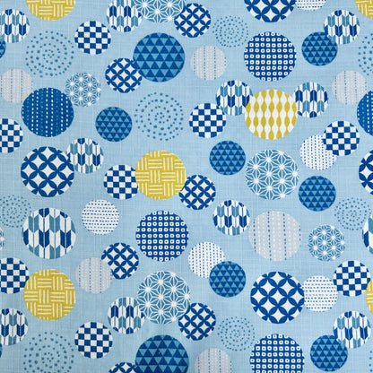 Japan | dots circle japanese pattern 圓形和風圖案 | cotton printed dobby 竹節純棉