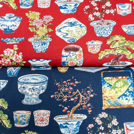 Japan | japanese seto ware 日式瀨戶燒 瓷器 | cotton printed sheeting 純棉