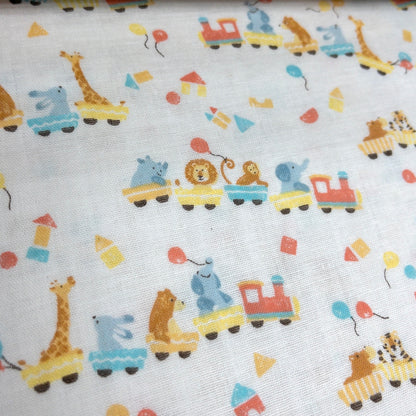 Japan | animals train 動物火車 | cotton printed double gauze 純棉二重紗