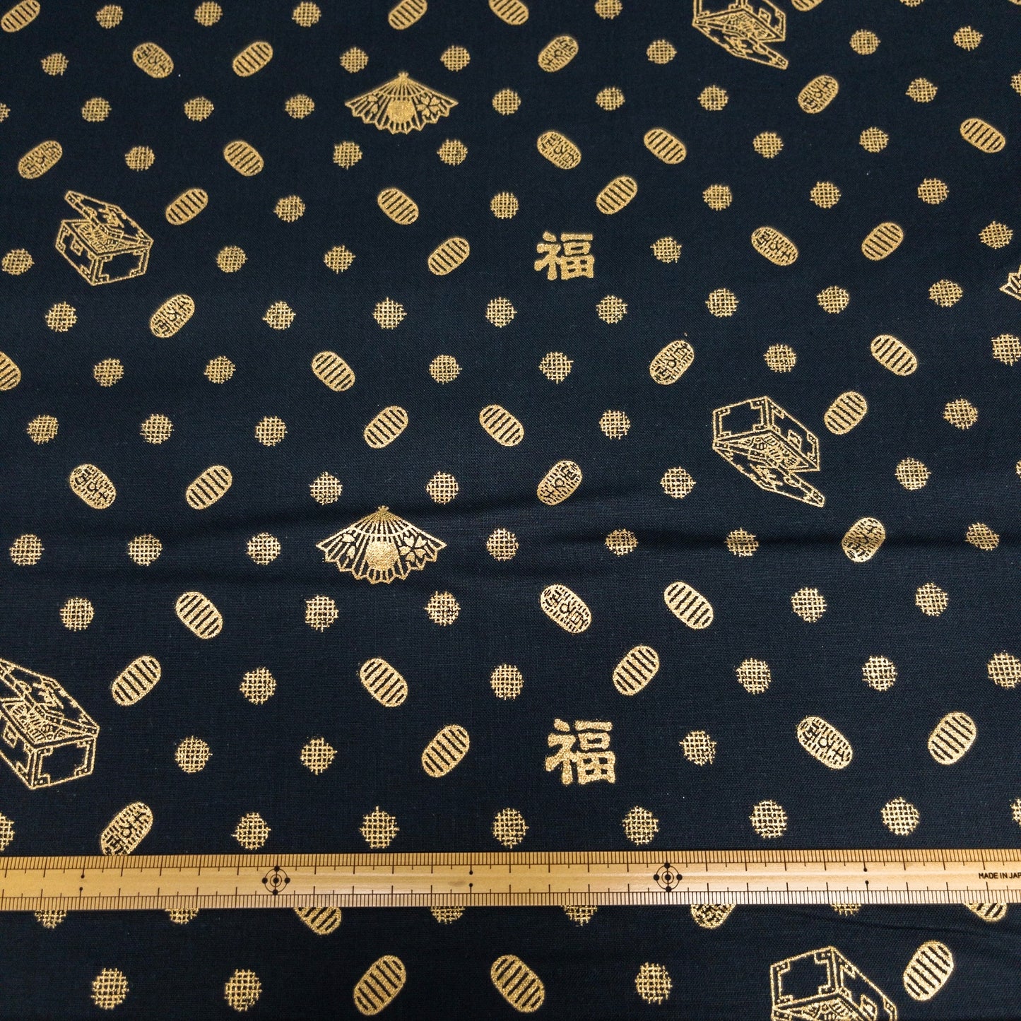 Japan | gilded coins 燙金金幣 | cotton printed sheeting 純棉