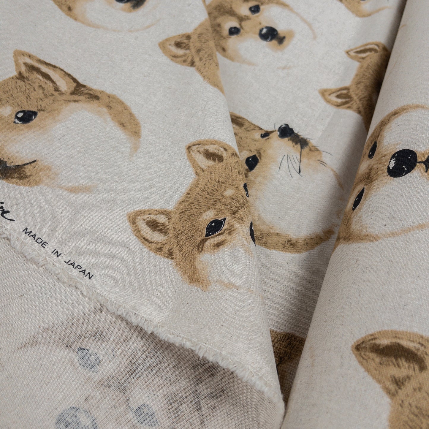 Kobayashi | Shiba emoji face 柴犬表情包 | cotton linen 棉麻