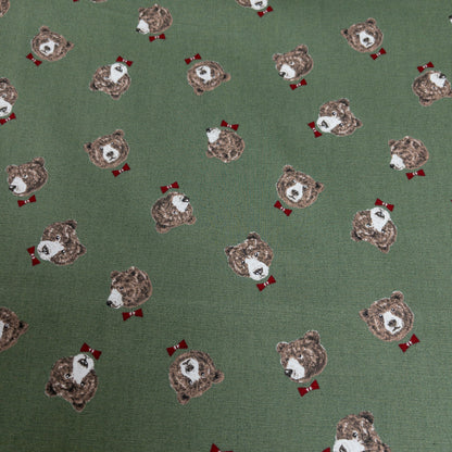 Japan | bow tie bear 煲呔棕熊 | cotton printed oxford 純棉