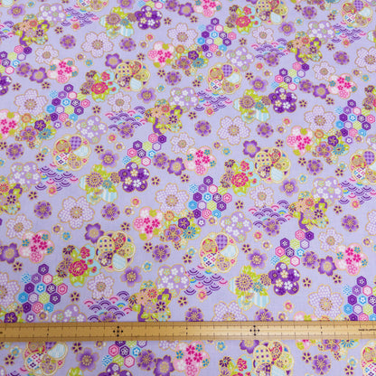 Japan | japanese gilded sakura 燙金櫻花 | cotton printed sheeting 純棉