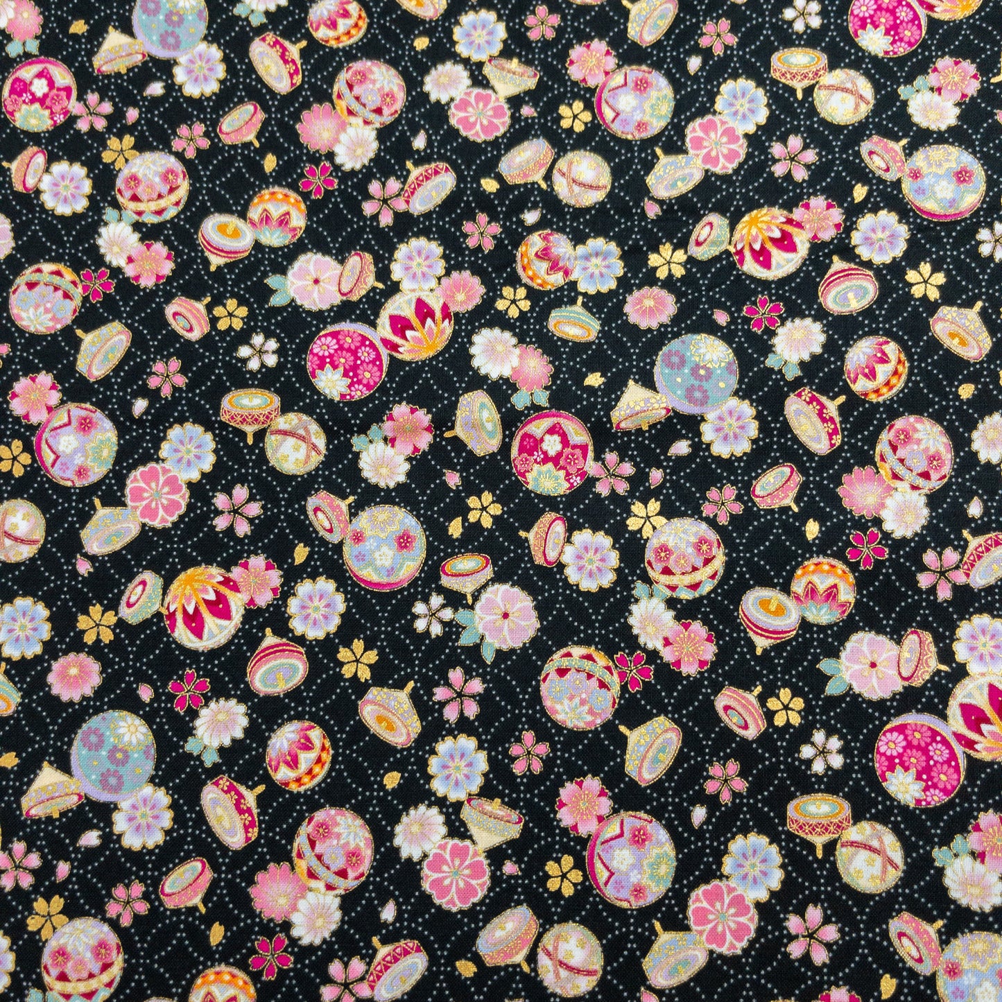 Japan | bronzing japanese pattern 燙金和風圖案 | cotton printed sheeting 純棉