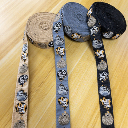 India | sleeing cats 睡貓貓 2.8cm | embroidery webbing 刺繡帶