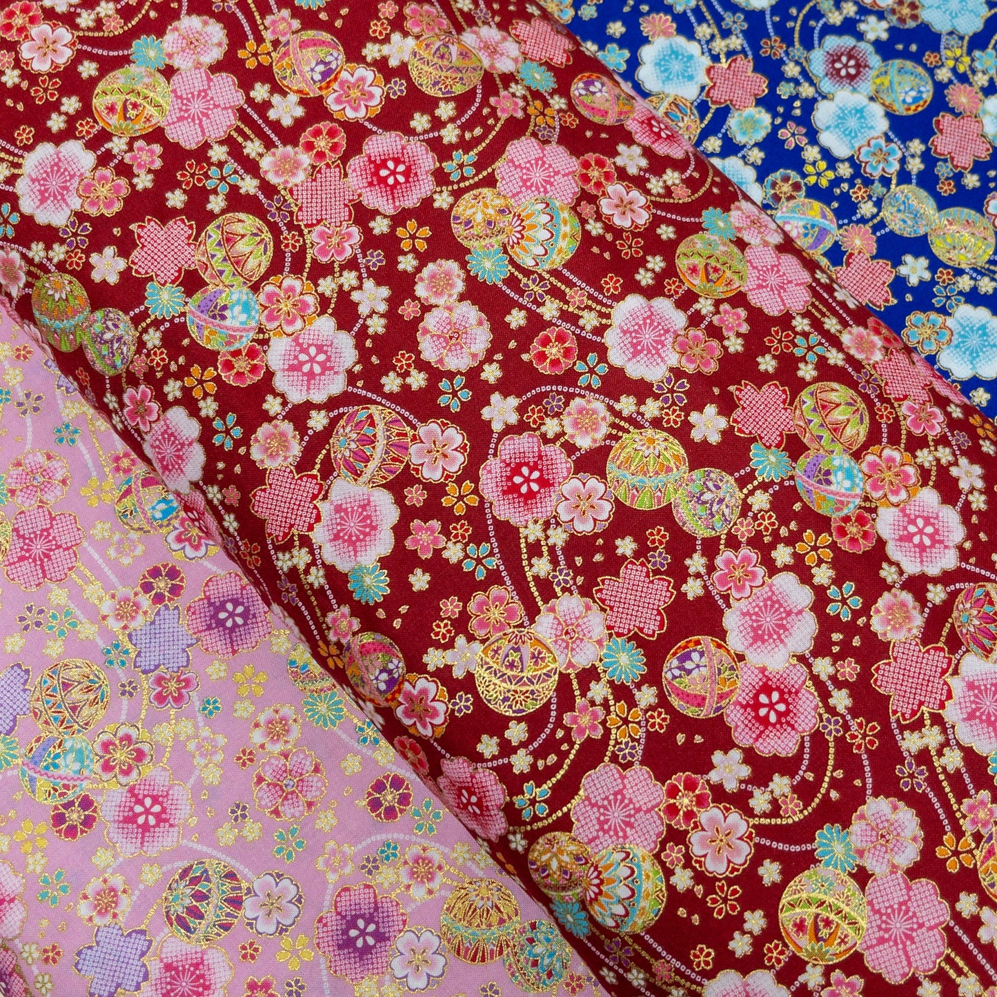 Japan | gilded Japanese sakura 燙金和風櫻花 | cotton printed sheeting