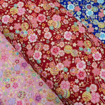 Japan | bronzed Japanese sakura 燙金和風櫻花 | cotton printed sheeting