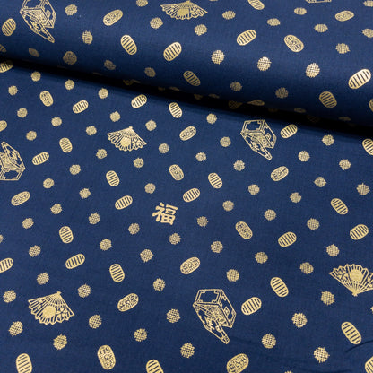 Japan | gilded coins 燙金金幣 | cotton printed sheeting 純棉