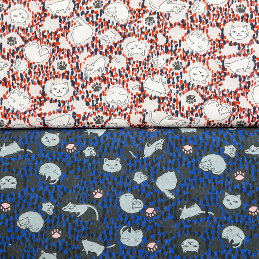 nora. | Cats in Dream Dots 貓貓點點 | cotton printed sheeting 純棉