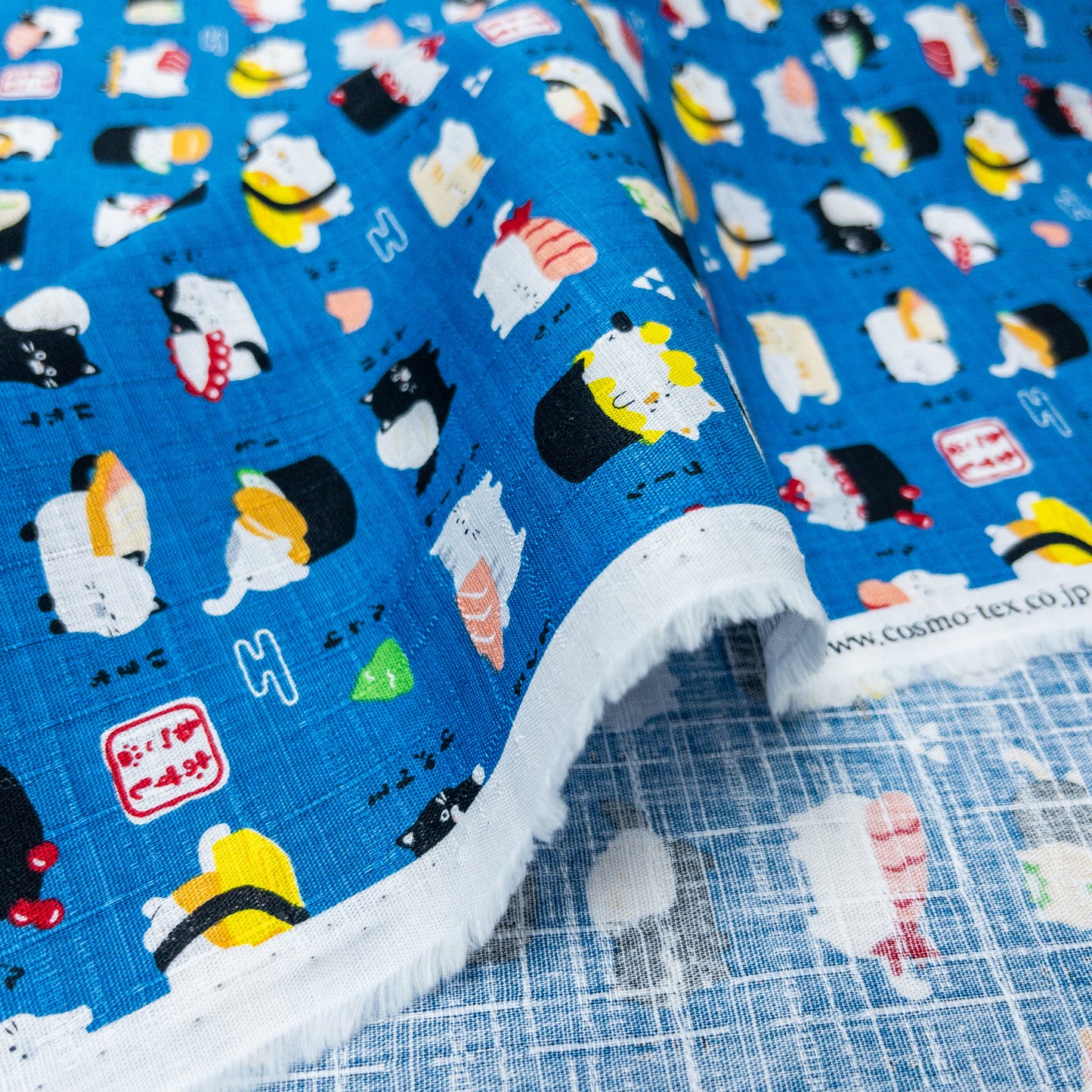 Japan | sushi cat 壽司貓貓 | cotton printed dobby 竹節棉