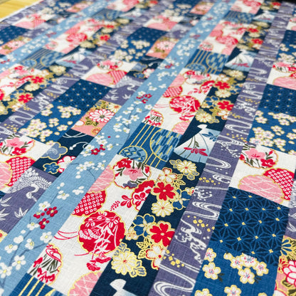 Japan | japanese patchwork pattern 和風拼布圖案 | cotton printed poplin 竹節純棉