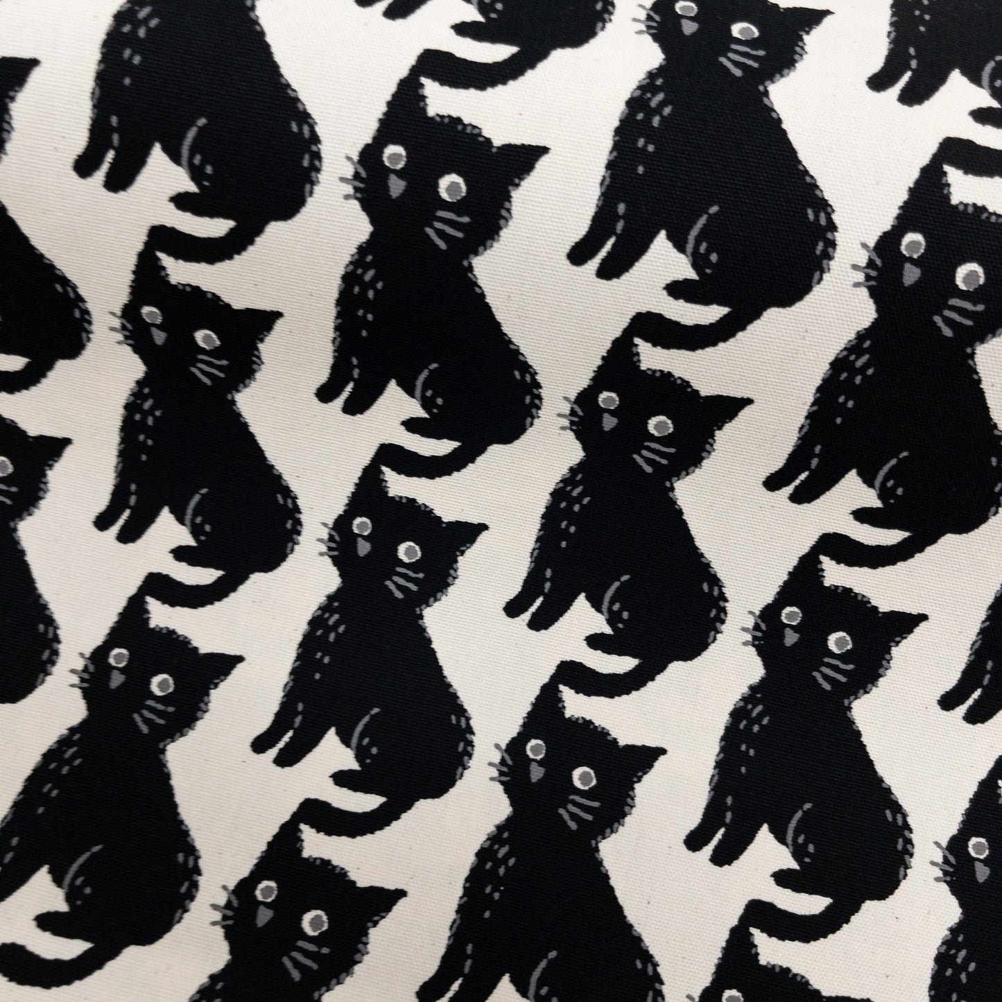 Japan | black grey cat 黑貓灰貓 | cotton printed oxford 純棉