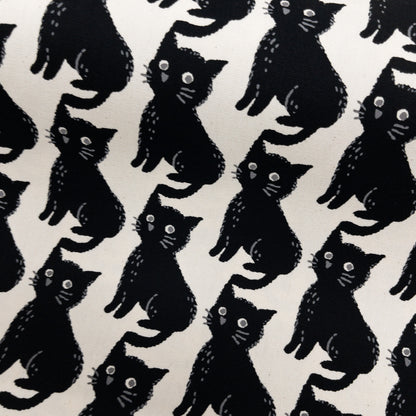 Japan | black grey cat 黑貓灰貓 | cotton printed oxford 純棉