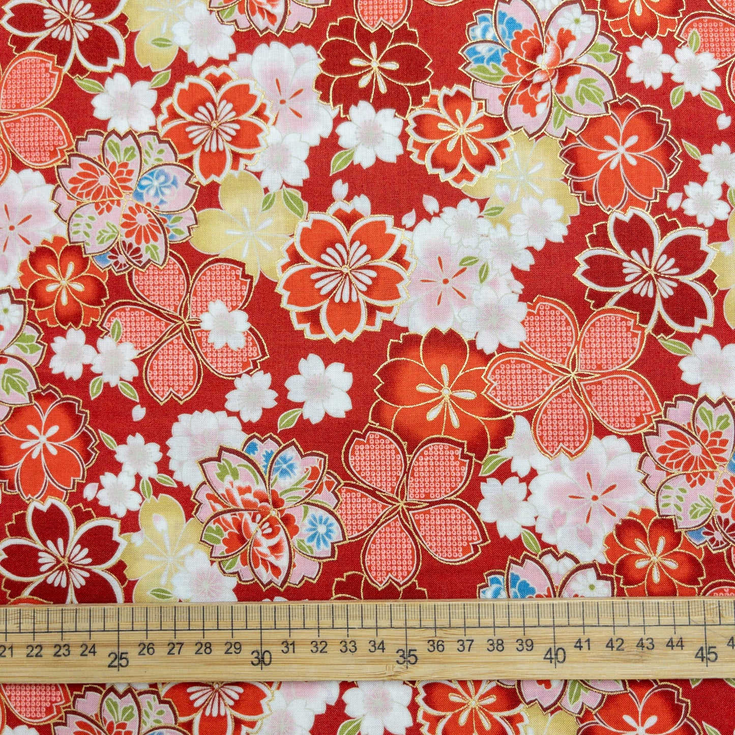 Japan | bronzing Japanese sakura 燙金和風藍櫻花 | cotton printed sheeting 純棉