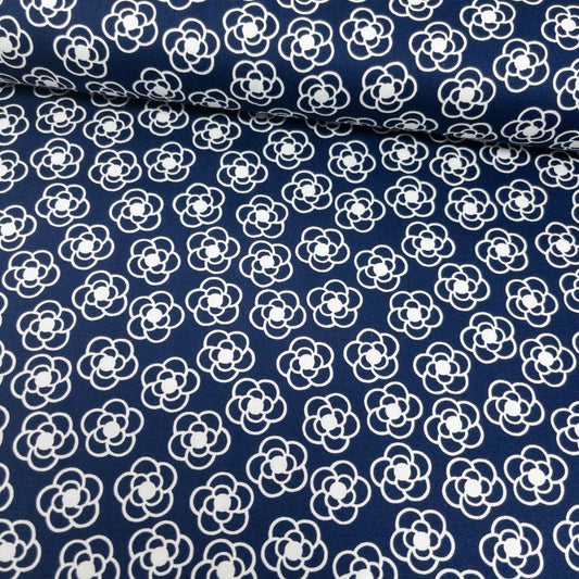 Japan | little white camellia 白色小山茶花 | cotton printed oxford 純棉