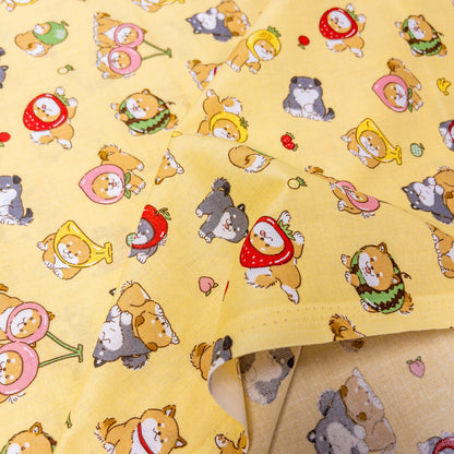 Japan | yellow shiba 柴犬小黃 | cotton printed sheeting 純棉