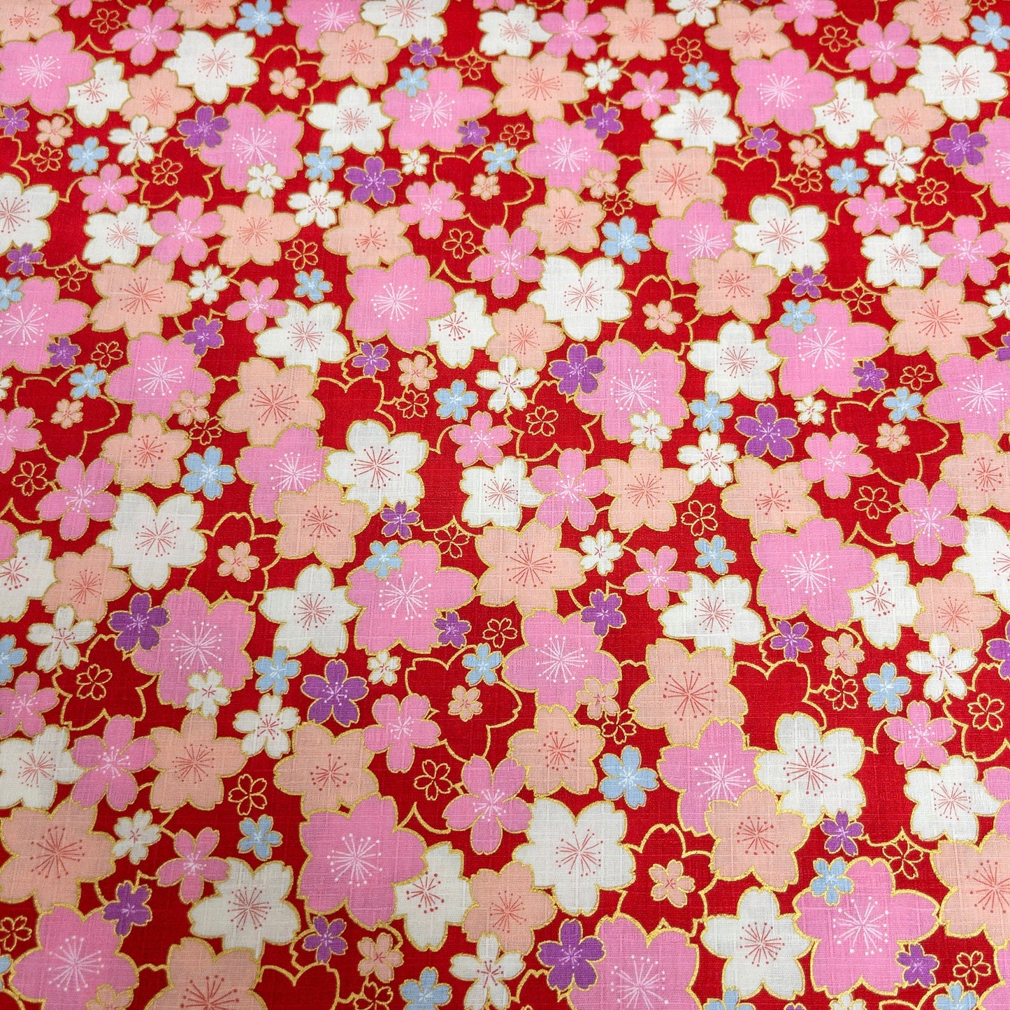 Japan | japanese bronzing pink sakura 和風燙金粉紅櫻花 | cotton printed poplin 竹節純棉