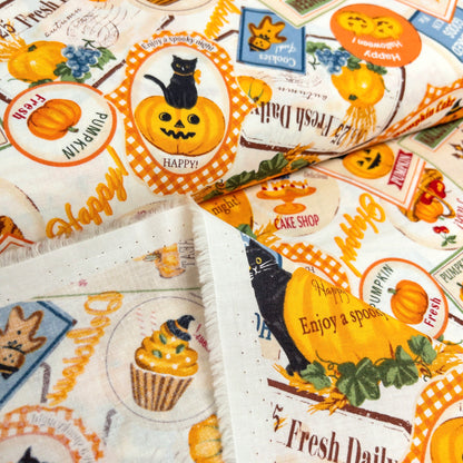 Vintage Halloween 萬聖節復古圖案 | cotton printed shirting 純棉