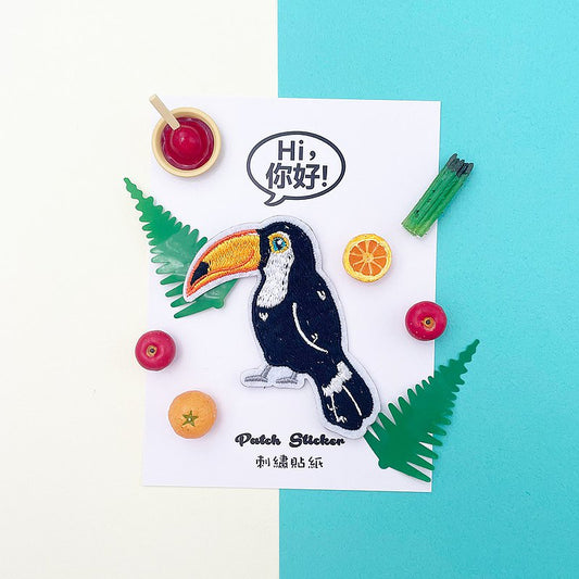 Hi你好 | toucan 大嘴鳥 | embroidery patch 刺繡章