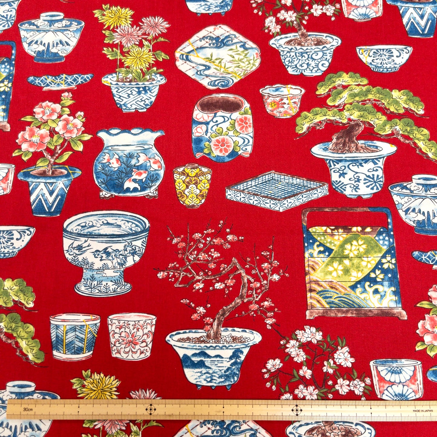 Japan | japanese seto ware 日式瀨戶燒 瓷器 | cotton printed sheeting 純棉