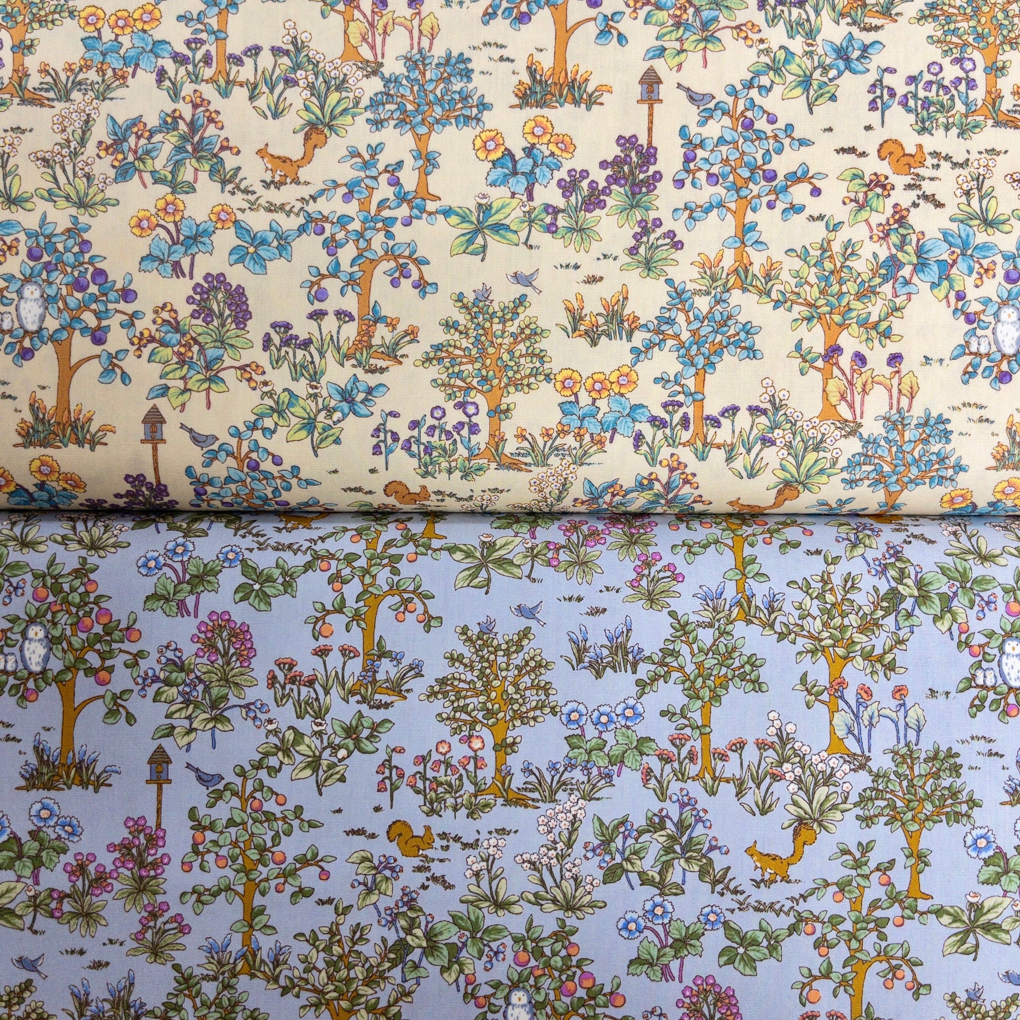 Japan forest animals 森林動物 cotton printed sheeting 純棉 K•T Fabric