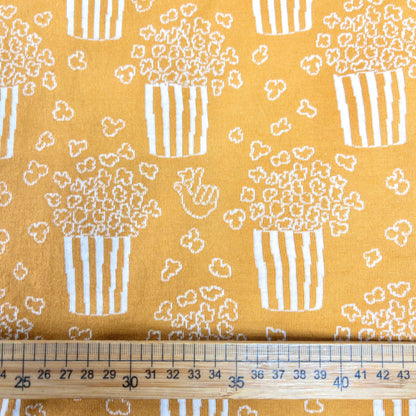 maffon | popcorn yellow ivory 爆谷 黃+米色 | cotton jacquard knit 雙面純棉提花針織 - 160cm
